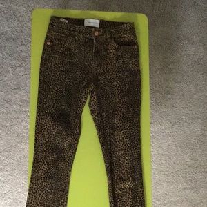 Current/Elliot Leopard print skinny jeans